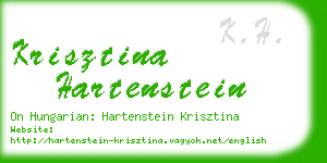 krisztina hartenstein business card